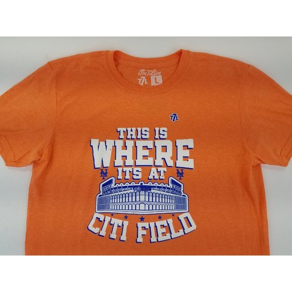 The 7-Line Citi Perks “This Is Where It’s At” Citi Field T-Shirt L Orange B3 - Picture 3 of 10